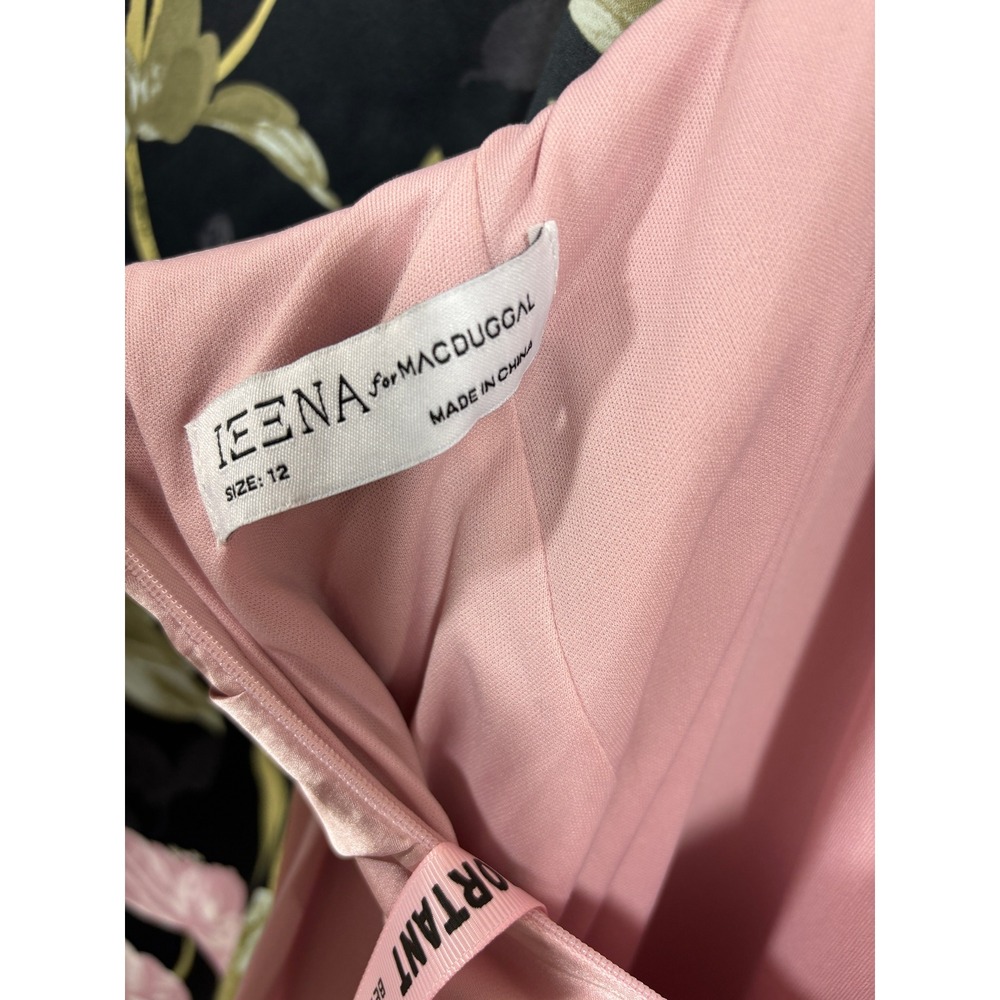 Ieena for Mac Duggal 11642 SHK Blush Pink Satin Halter Gown Dress Womens 12 - Picture 4 of 12